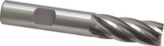 OSG - 1/2", 1-1/4" LOC, 1/2" Shank Diam, 3-1/4" OAL, 6 Flute, Cobalt Square End Mill - Single End, Uncoated, Spiral Flute, 30° Helix, Centercutting, Right Hand Cut, Right Hand Flute, Series 541 - USA Tool & Supply