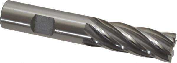 OSG - 5/8", 1-5/8" LOC, 5/8" Shank Diam, 3-3/4" OAL, 6 Flute, Cobalt Square End Mill - Single End, Uncoated, Spiral Flute, 30° Helix, Centercutting, Right Hand Cut, Right Hand Flute, Series 541 - USA Tool & Supply