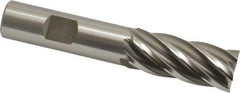 OSG - 11/16", 1-5/8" LOC, 5/8" Shank Diam, 3-3/4" OAL, 6 Flute, Cobalt Square End Mill - Single End, Uncoated, Spiral Flute, 30° Helix, Centercutting, Right Hand Cut, Right Hand Flute, Series 541 - USA Tool & Supply