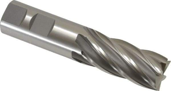 OSG - 7/8", 1-7/8" LOC, 7/8" Shank Diam, 4-1/8" OAL, 6 Flute, Cobalt Square End Mill - Single End, Uncoated, Spiral Flute, 30° Helix, Centercutting, Right Hand Cut, Right Hand Flute, Series 541 - USA Tool & Supply