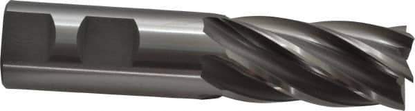 OSG - 1", 2" LOC, 1" Shank Diam, 4-1/2" OAL, 6 Flute, Cobalt Square End Mill - Single End, Uncoated, Spiral Flute, 30° Helix, Centercutting, Right Hand Cut, Right Hand Flute, Series 541 - USA Tool & Supply