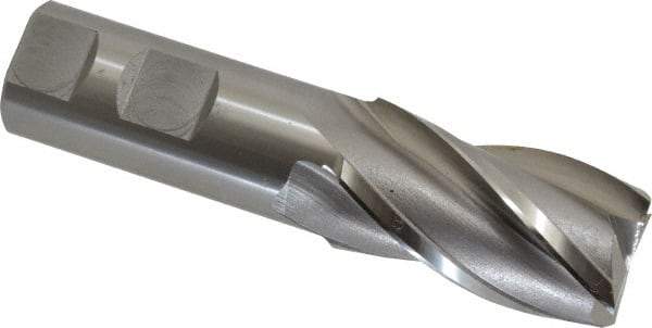 OSG - 1-1/8", 2" LOC, 1" Shank Diam, 4-1/2" OAL, 4 Flute, Cobalt Square End Mill - Single End, Uncoated, Spiral Flute, 30° Helix, Centercutting, Right Hand Cut, Right Hand Flute, Series 541 - USA Tool & Supply