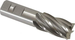 OSG - 1-1/8", 2" LOC, 1" Shank Diam, 4-1/2" OAL, 6 Flute, Cobalt Square End Mill - Single End, Uncoated, Spiral Flute, 30° Helix, Centercutting, Right Hand Cut, Right Hand Flute, Series 541 - USA Tool & Supply