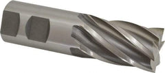 OSG - 1-1/4", 2" LOC, 1-1/4" Shank Diam, 4-1/2" OAL, 6 Flute, Cobalt Square End Mill - Single End, Uncoated, Spiral Flute, 30° Helix, Centercutting, Right Hand Cut, Right Hand Flute, Series 541 - USA Tool & Supply