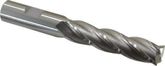 OSG - 5/8", 2-1/2" LOC, 5/8" Shank Diam, 4-5/8" OAL, 4 Flute, Cobalt Square End Mill - Single End, Uncoated, Spiral Flute, 30° Helix, Centercutting, Right Hand Cut, Right Hand Flute, Series 546 - USA Tool & Supply
