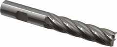 OSG - 5/8", 2-1/2" LOC, 5/8" Shank Diam, 4-5/8" OAL, 6 Flute, Cobalt Square End Mill - Single End, Uncoated, Spiral Flute, 30° Helix, Centercutting, Right Hand Cut, Right Hand Flute, Series 546 - USA Tool & Supply
