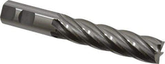 OSG - 7/8", 3-1/2" LOC, 7/8" Shank Diam, 5-3/4" OAL, 6 Flute, Cobalt Square End Mill - Single End, Uncoated, Spiral Flute, 30° Helix, Centercutting, Right Hand Cut, Right Hand Flute, Series 546 - USA Tool & Supply
