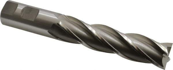 OSG - 1", 4" LOC, 1" Shank Diam, 6-1/2" OAL, 4 Flute, Cobalt Square End Mill - Single End, Uncoated, Spiral Flute, 30° Helix, Centercutting, Right Hand Cut, Right Hand Flute, Series 546 - USA Tool & Supply