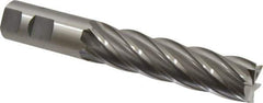OSG - 1", 4" LOC, 1" Shank Diam, 6-1/2" OAL, 6 Flute, Cobalt Square End Mill - Single End, Uncoated, Spiral Flute, 30° Helix, Centercutting, Right Hand Cut, Right Hand Flute, Series 546 - USA Tool & Supply