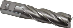 OSG - 1-1/4", 4" LOC, 1-1/4" Shank Diam, 6-1/2" OAL, 4 Flute, Cobalt Square End Mill - Single End, Uncoated, Spiral Flute, 30° Helix, Centercutting, Right Hand Cut, Right Hand Flute, Series 546 - USA Tool & Supply