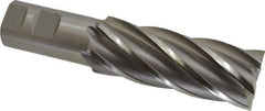 OSG - 1-1/2", 4" LOC, 1-1/4" Shank Diam, 6-1/2" OAL, 6 Flute, Cobalt Square End Mill - Single End, Uncoated, Spiral Flute, 30° Helix, Centercutting, Right Hand Cut, Right Hand Flute, Series 546 - USA Tool & Supply