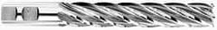 OSG - 1-1/4", 6" LOC, 1-1/4" Shank Diam, 8-1/2" OAL, 6 Flute, Cobalt Square End Mill - Single End, Uncoated, Spiral Flute, 30° Helix, Centercutting, Right Hand Cut, Right Hand Flute, Series 558 - USA Tool & Supply