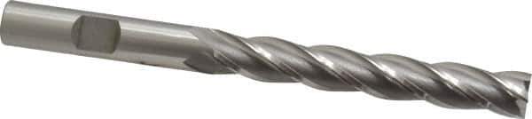 OSG - 3/8", 2-1/2" LOC, 3/8" Shank Diam, 4-1/4" OAL, 4 Flute, Cobalt Square End Mill - Single End, Uncoated, Spiral Flute, 30° Helix, Centercutting, Right Hand Cut, Right Hand Flute, Series 558 - USA Tool & Supply