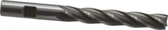 OSG - 1/2", 3" LOC, 1/2" Shank Diam, 5" OAL, 4 Flute, Cobalt Square End Mill - Single End, Uncoated, Spiral Flute, 30° Helix, Centercutting, Right Hand Cut, Right Hand Flute, Series 558 - USA Tool & Supply