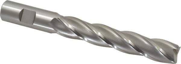 OSG - 3/4", 4" LOC, 3/4" Shank Diam, 6-1/4" OAL, 4 Flute, Cobalt Square End Mill - Single End, Uncoated, Spiral Flute, 30° Helix, Centercutting, Right Hand Cut, Right Hand Flute, Series 558 - USA Tool & Supply