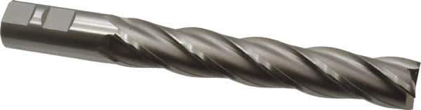 OSG - 7/8", 5" LOC, 7/8" Shank Diam, 7-1/4" OAL, 4 Flute, Cobalt Square End Mill - Single End, Uncoated, Spiral Flute, 30° Helix, Centercutting, Right Hand Cut, Right Hand Flute, Series 558 - USA Tool & Supply