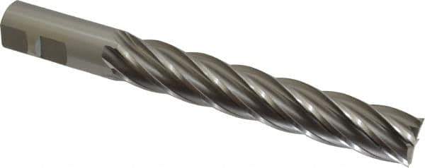 OSG - 7/8", 5" LOC, 7/8" Shank Diam, 7-1/4" OAL, 6 Flute, Cobalt Square End Mill - Single End, Uncoated, Spiral Flute, 30° Helix, Centercutting, Right Hand Cut, Right Hand Flute, Series 558 - USA Tool & Supply