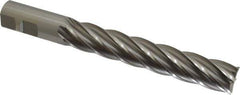 OSG - 7/8", 5" LOC, 7/8" Shank Diam, 7-1/4" OAL, 6 Flute, Cobalt Square End Mill - Single End, Uncoated, Spiral Flute, 30° Helix, Centercutting, Right Hand Cut, Right Hand Flute, Series 558 - USA Tool & Supply