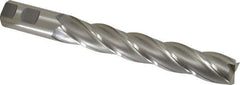 OSG - 1", 6" LOC, 1" Shank Diam, 8-1/2" OAL, 4 Flute, Cobalt Square End Mill - Single End, Uncoated, Spiral Flute, 30° Helix, Centercutting, Right Hand Cut, Right Hand Flute, Series 558 - USA Tool & Supply