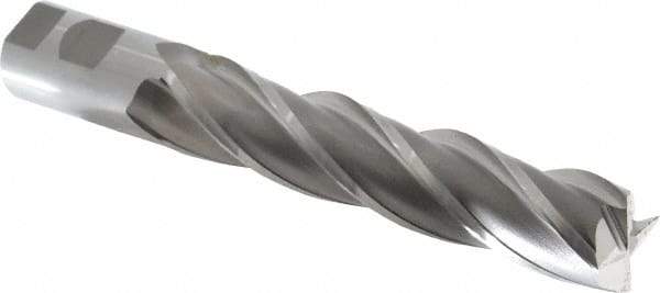 OSG - 1-1/4", 6" LOC, 1-1/4" Shank Diam, 8-1/2" OAL, 4 Flute, Cobalt Square End Mill - Single End, Uncoated, Spiral Flute, 30° Helix, Centercutting, Right Hand Cut, Right Hand Flute, Series 558 - USA Tool & Supply