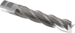 OSG - 1-1/4", 6" LOC, 1-1/4" Shank Diam, 8-1/2" OAL, 4 Flute, Cobalt Square End Mill - Single End, Uncoated, Spiral Flute, 30° Helix, Centercutting, Right Hand Cut, Right Hand Flute, Series 558 - USA Tool & Supply