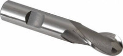 OSG - 1/2" Diam, 1" LOC, 2 Flute Cobalt Ball End Mill - Uncoated, Single End, 3" OAL, 1/2" Shank Diam, Spiral Flute - USA Tool & Supply