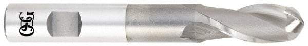 OSG - 5/8" Diam, 1-3/8" LOC, 2 Flute Cobalt Ball End Mill - Uncoated, Single End, 4-5/8" OAL, 5/8" Shank Diam, Spiral Flute - USA Tool & Supply