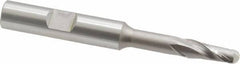 OSG - 1/4" Diam, 5/8" LOC, 2 Flute Cobalt Ball End Mill - Uncoated, Single End, 3-1/16" OAL, 3/8" Shank Diam, Spiral Flute - USA Tool & Supply