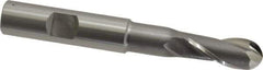 OSG - 7/16" Diam, 1" LOC, 2 Flute Cobalt Ball End Mill - Uncoated, Single End, 3-11/16" OAL, 1/2" Shank Diam, Spiral Flute - USA Tool & Supply