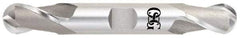 OSG - 1" Diam, 1-5/8" LOC, 2 Flute Cobalt Ball End Mill - Uncoated, Double End, 5-7/8" OAL, 1" Shank Diam, Spiral Flute - USA Tool & Supply