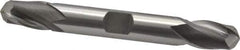 OSG - 3/8" Diam, 9/16" LOC, 2 Flute Cobalt Ball End Mill - Uncoated, Double End, 3-1/8" OAL, 3/8" Shank Diam, Spiral Flute - USA Tool & Supply