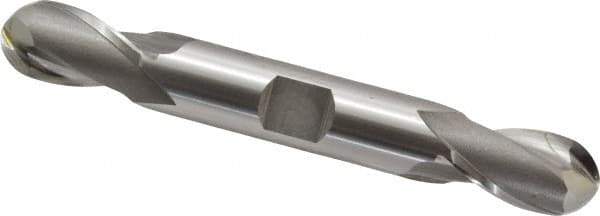 OSG - 1/2" Diam, 13/16" LOC, 2 Flute Cobalt Ball End Mill - Uncoated, Double End, 3-3/4" OAL, 1/2" Shank Diam, Spiral Flute - USA Tool & Supply