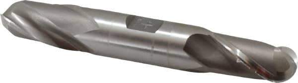 OSG - 3/4" Diam, 1-5/16" LOC, 2 Flute Cobalt Ball End Mill - Uncoated, Double End, 5" OAL, 3/4" Shank Diam, Spiral Flute - USA Tool & Supply