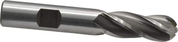 OSG - 1/2" Diam, 1-1/4" LOC, 4 Flute Cobalt Ball End Mill - Uncoated, Single End, 3-1/4" OAL, 1/2" Shank Diam, Spiral Flute - USA Tool & Supply