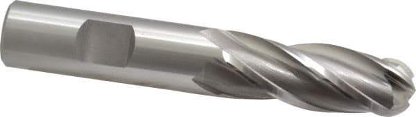 OSG - 5/8" Diam, 1-5/8" LOC, 4 Flute Cobalt Ball End Mill - Uncoated, Single End, 3-3/4" OAL, 5/8" Shank Diam, Spiral Flute - USA Tool & Supply