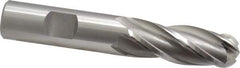 OSG - 5/8" Diam, 1-5/8" LOC, 4 Flute Cobalt Ball End Mill - Uncoated, Single End, 3-3/4" OAL, 5/8" Shank Diam, Spiral Flute - USA Tool & Supply