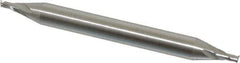 OSG - 5/64", 1/8" LOC, 3/16" Shank Diam, 2" OAL, 2 Flute, Cobalt Square End Mill - Double End, Uncoated, Spiral Flute, 30° Helix, Centercutting, Right Hand Cut, Right Hand Flute, Series 562 - USA Tool & Supply