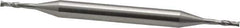 OSG - 1/16", 7/32" LOC, 3/16" Shank Diam, 2-1/2" OAL, 2 Flute, Cobalt Square End Mill - Double End, Uncoated, Spiral Flute, 30° Helix, Centercutting, Right Hand Cut, Right Hand Flute, Series 564 - USA Tool & Supply
