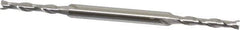 OSG - 1/8", 3/4" LOC, 3/16" Shank Diam, 3-1/8" OAL, 2 Flute, Cobalt Square End Mill - Double End, Uncoated, Spiral Flute, 30° Helix, Centercutting, Right Hand Cut, Right Hand Flute, Series 564 - USA Tool & Supply