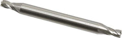 OSG - 1/8", 3/16" LOC, 3/16" Shank Diam, 2" OAL, 4 Flute, Cobalt Square End Mill - Double End, Uncoated, Spiral Flute, 30° Helix, Centercutting, Right Hand Cut, Right Hand Flute, Series 566 - USA Tool & Supply