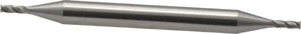 OSG - 1/16", 3/16" LOC, 3/16" Shank Diam, 2-1/4" OAL, 4 Flute, Cobalt Square End Mill - Double End, Uncoated, Spiral Flute, 30° Helix, Centercutting, Right Hand Cut, Right Hand Flute, Series 567 - USA Tool & Supply