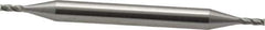 OSG - 1/16", 3/16" LOC, 3/16" Shank Diam, 2-1/4" OAL, 4 Flute, Cobalt Square End Mill - Double End, Uncoated, Spiral Flute, 30° Helix, Centercutting, Right Hand Cut, Right Hand Flute, Series 567 - USA Tool & Supply