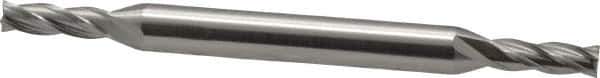 OSG - 1/8", 3/8" LOC, 3/16" Shank Diam, 2-1/4" OAL, 4 Flute, Cobalt Square End Mill - Double End, Uncoated, Spiral Flute, 30° Helix, Centercutting, Right Hand Cut, Right Hand Flute, Series 567 - USA Tool & Supply