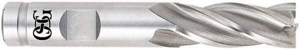 OSG - 1-1/2", 2" LOC, 1-1/4" Shank Diam, 4-1/2" OAL, 6 Flute, Powdered Metal Square End Mill - Single End, Uncoated, Spiral Flute, 30° Helix, Centercutting, Right Hand Cut, Right Hand Flute, Series 641 - USA Tool & Supply