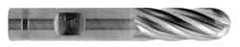 OSG - 1-1/2" Diam, 2" LOC, 4 Flute Cobalt Ball End Mill - Uncoated, Single End, 4-1/2" OAL, 1-1/4" Shank Diam, Spiral Flute - USA Tool & Supply