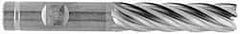 OSG - 1", 4" LOC, 1" Shank Diam, 6-1/2" OAL, 6 Flute, Powdered Metal Square End Mill - Single End, Uncoated, Spiral Flute, 30° Helix, Centercutting, Right Hand Cut, Right Hand Flute, Series 646 - USA Tool & Supply