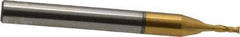 OSG - 1/16", 3/16" LOC, 3/16" Shank Diam, 1-7/8" OAL, 2 Flute, Powdered Metal Square End Mill - Single End, TiN Finish, Spiral Flute, 30° Helix, Centercutting, Right Hand Cut, Right Hand Flute, Series 673 - USA Tool & Supply