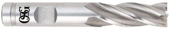 OSG - 1-1/2", 3" LOC, 1-1/4" Shank Diam, 5-1/2" OAL, 4 Flute, Cobalt Square End Mill - Single End, Uncoated, Spiral Flute, 30° Helix, Centercutting, Right Hand Cut, Right Hand Flute, Series 548 - USA Tool & Supply