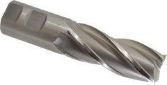 OSG - 1-1/4", 3" LOC, 1-1/4" Shank Diam, 5-1/2" OAL, 4 Flute, Cobalt Square End Mill - Single End, Uncoated, Spiral Flute, 30° Helix, Centercutting, Right Hand Cut, Right Hand Flute, Series 548 - USA Tool & Supply