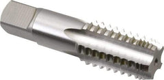 OSG - 1/4-18 NPTF Thread, 5 Flute Standard Pipe Tap - 2-7/16" OAL, 1-1/16" Thread Length, 9/16" Shank Diam, Bright Finish, High Speed Steel - Exact Industrial Supply